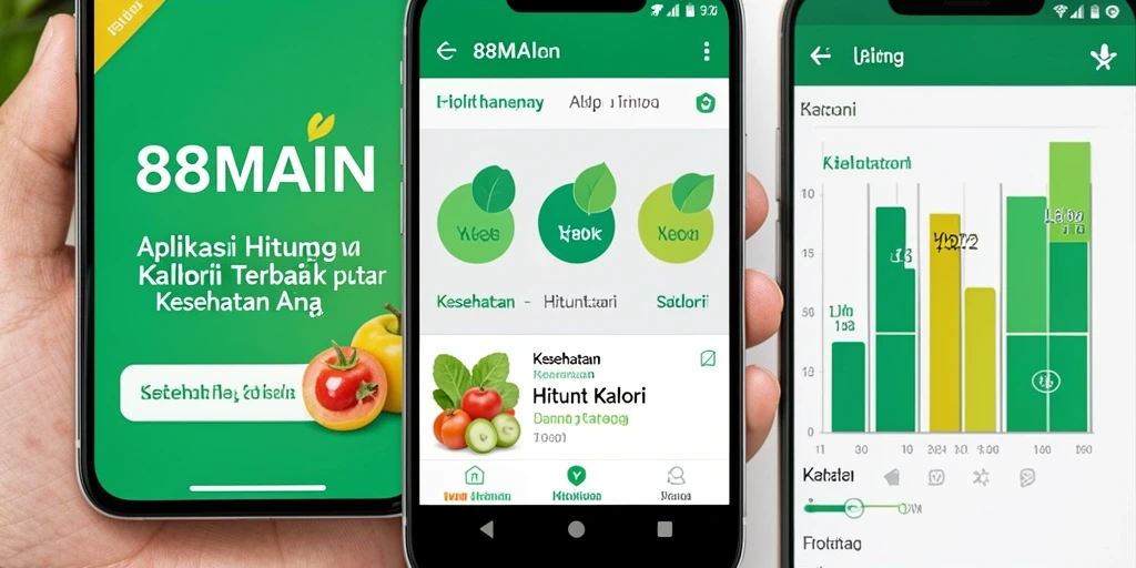 Tampilan antarmuka aplikasi Hitung Kalori 88MAIN yang user-friendly.
