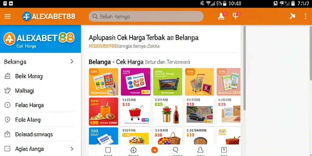 Tampilan antarmuka ALEXABET88 yang sederhana dan informatif.