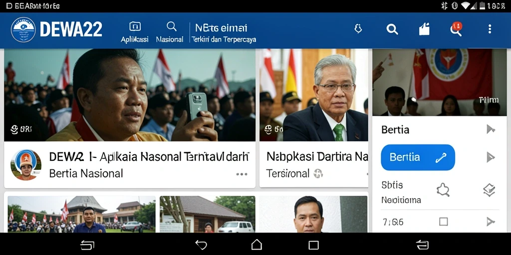 Tampilan antarmuka aplikasi DEWA22 yang menarik dan informatif.