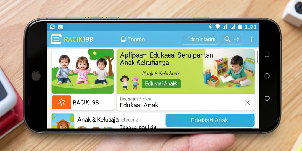 Antarmuka aplikasi edukasi anak yang menarik dan interaktif.