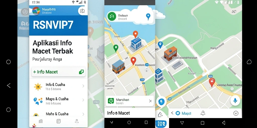 Antarmuka aplikasi RSNVIP7 yang menampilkan informasi lalu lintas terkini.