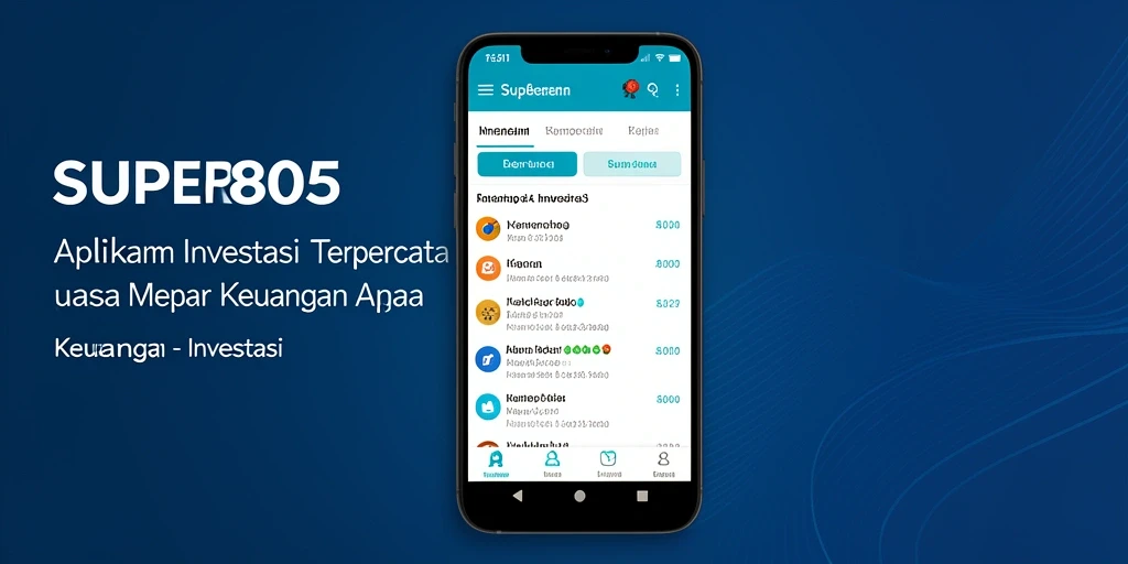Antarmuka aplikasi SUPER805 menampilkan fitur investasi yang menarik dan mudah digunakan.