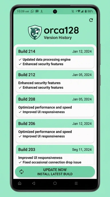 Riwayat Versi orca128 untuk Pengguna Android